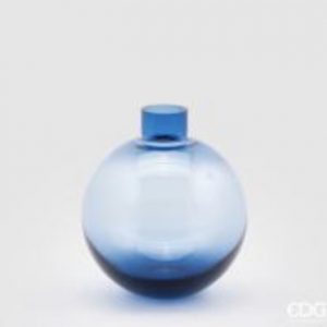 Vaso vetro terra blu D12 H20