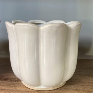 Vaso pot blossom bianco 13x13H