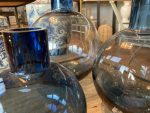 Vaso vetro terra blu D14 H 19