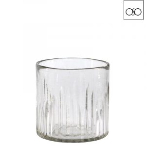 Vaso cilindro rilievo righe sm 12,00cmxh12,00cm