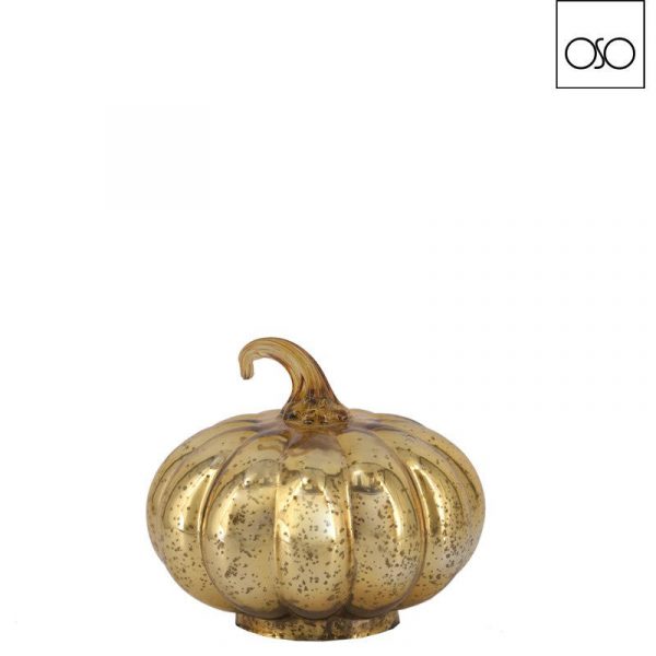 Zucca lucida piccola vetro oro d13 h12