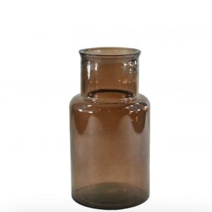 Vaso cilindro Noa basso vetro marrone chiaro 14,30xH28,00