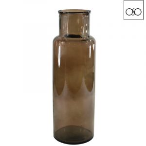 Vaso cilindro Noa alto vetro marrone chiaro 14,30xH45,00