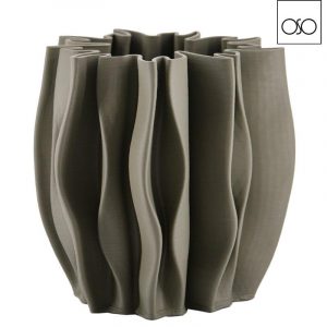 Vaso 3D Stratum ceramica verde 22x22H
