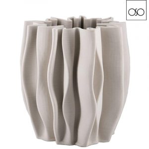 Vaso 3D stratum ceramica bianco 22x22H