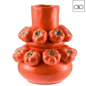 Vaso pomo d'oro ceramica arancio 21x24,50H