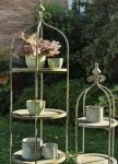 Etagere tondo 3 ripiani metallo verde 35,00xH140,00