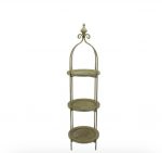 Etagere tondo 3 ripiani metallo verde 35,00xH140,00
