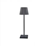 Lampada plisse' pro touch metallo nero 10x10x H38CM