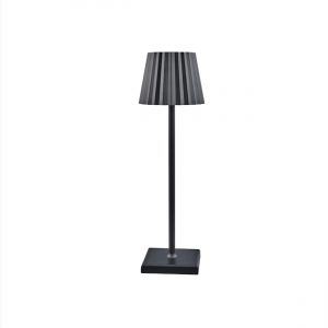 Lampada plisse' pro touch metallo nero 10x10x H38CM