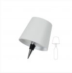 Lampada pick dimmerabile con carica usb metallo bianco d10,50 h13,00 CM