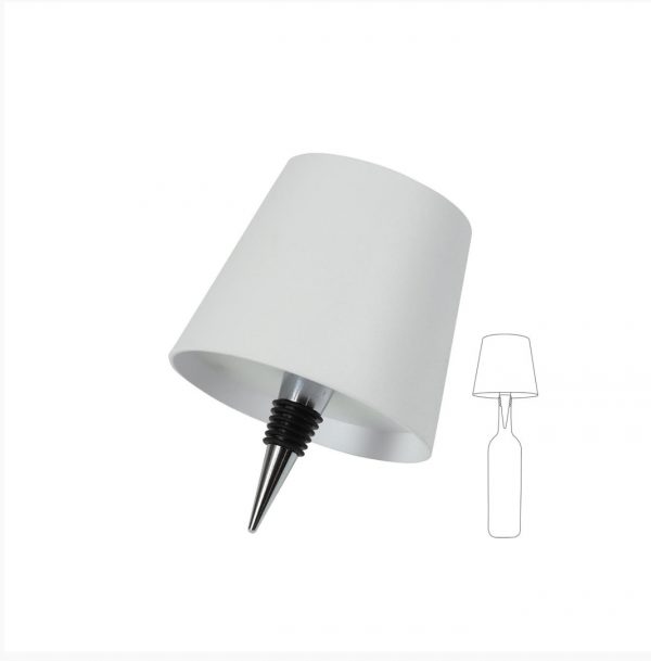 Lampada pick dimmerabile con carica usb metallo bianco d10,50 h13,00 CM